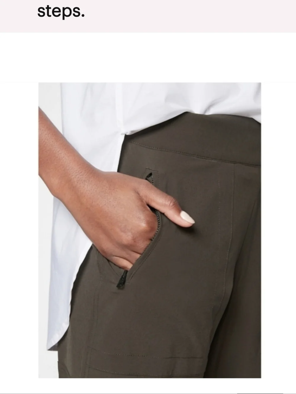 Athleta Chelsea Cargo Pant Arbor Olive Green 12 594971 - Picture 4 of 8